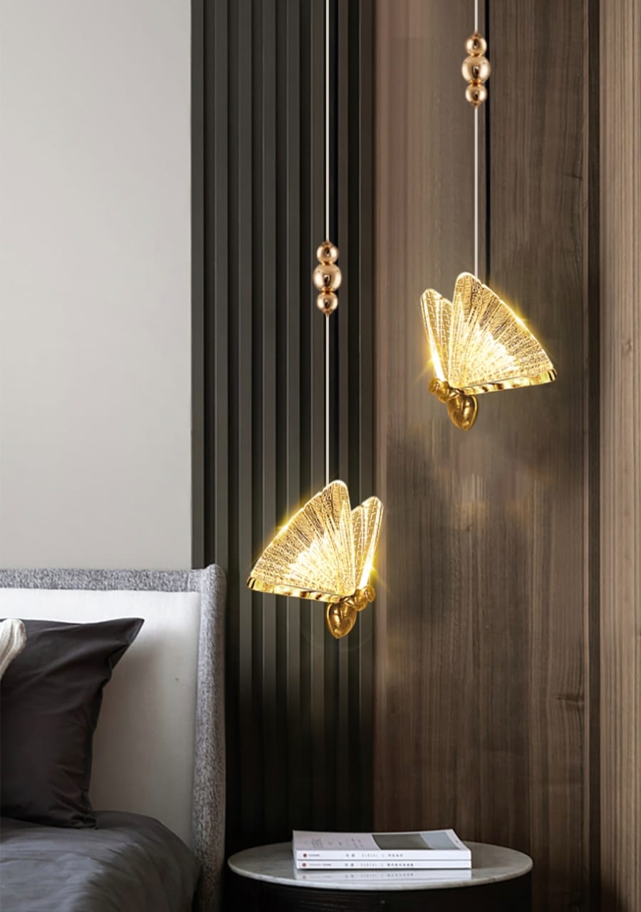 LUXURY Modern Butterfly Pendant Light ( With Clear Acrylic)