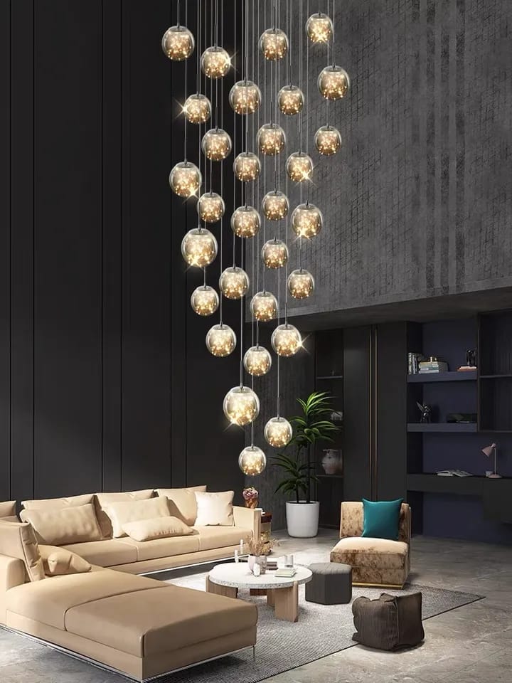 LUXURY Creative Modern SMD Glass Ball Chandelier (25 Lights)