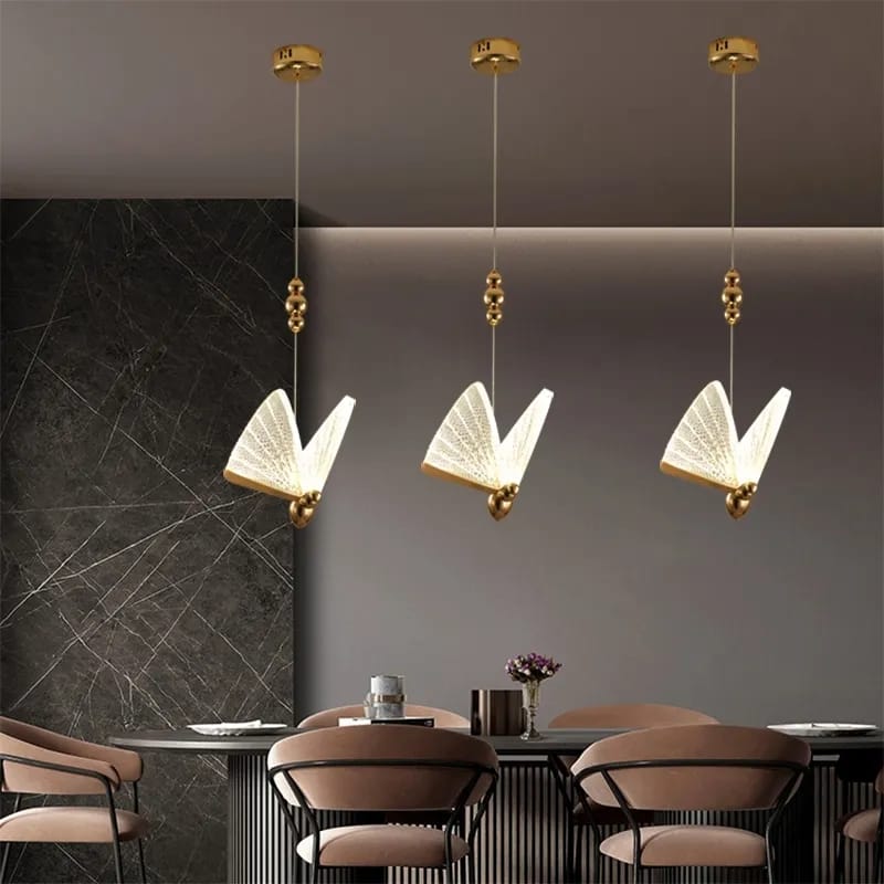 LUXURY Modern Butterfly Pendant Light ( With Clear Acrylic)