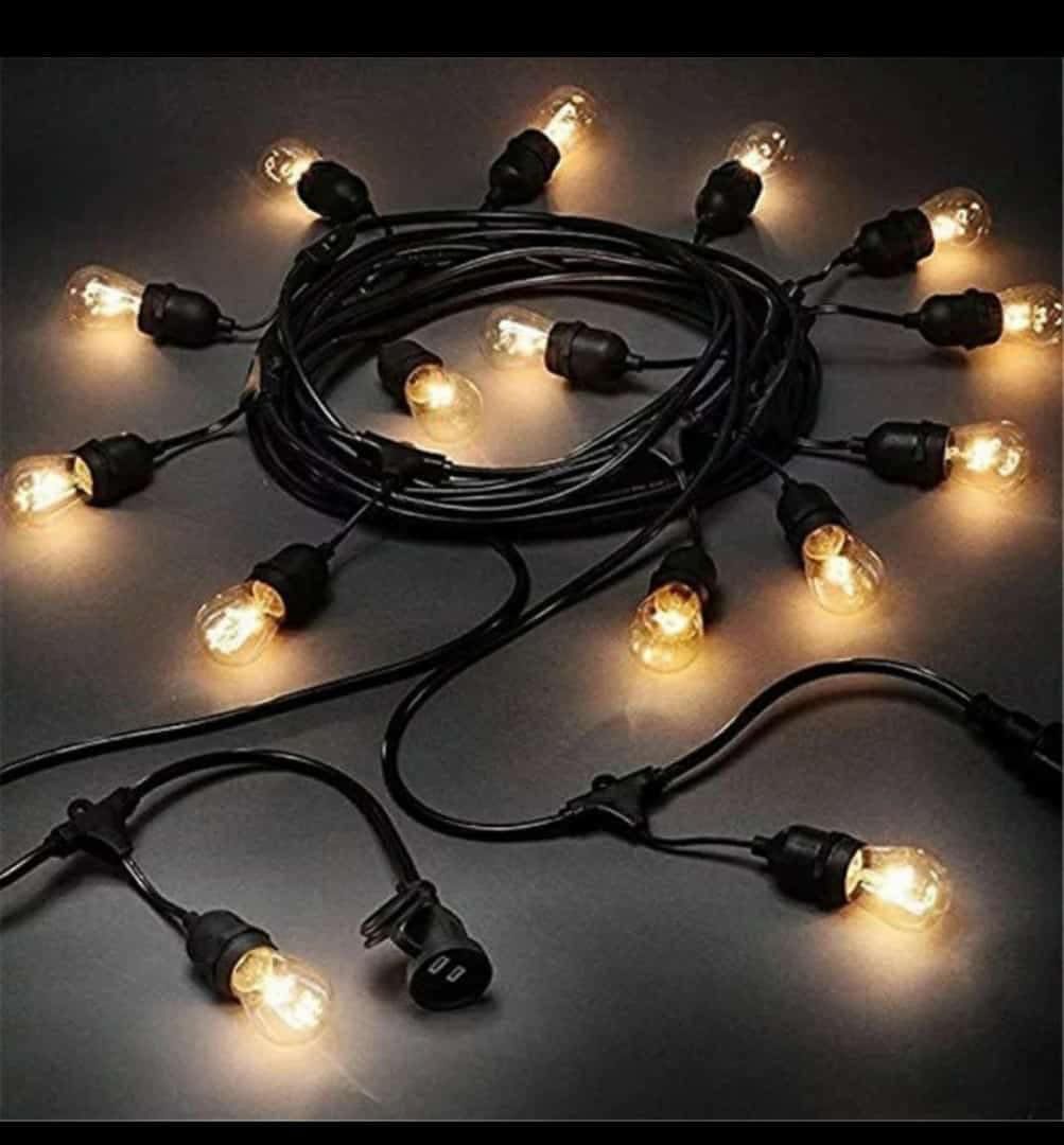 Outdoor Vintage Waterproof Decorative String Lights IP65 > Rs 6500/- Complete with LED Bulbs