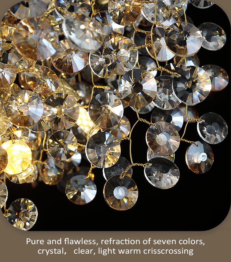 Creative Designer Luxury Gold Luster Crystal Wall Scone