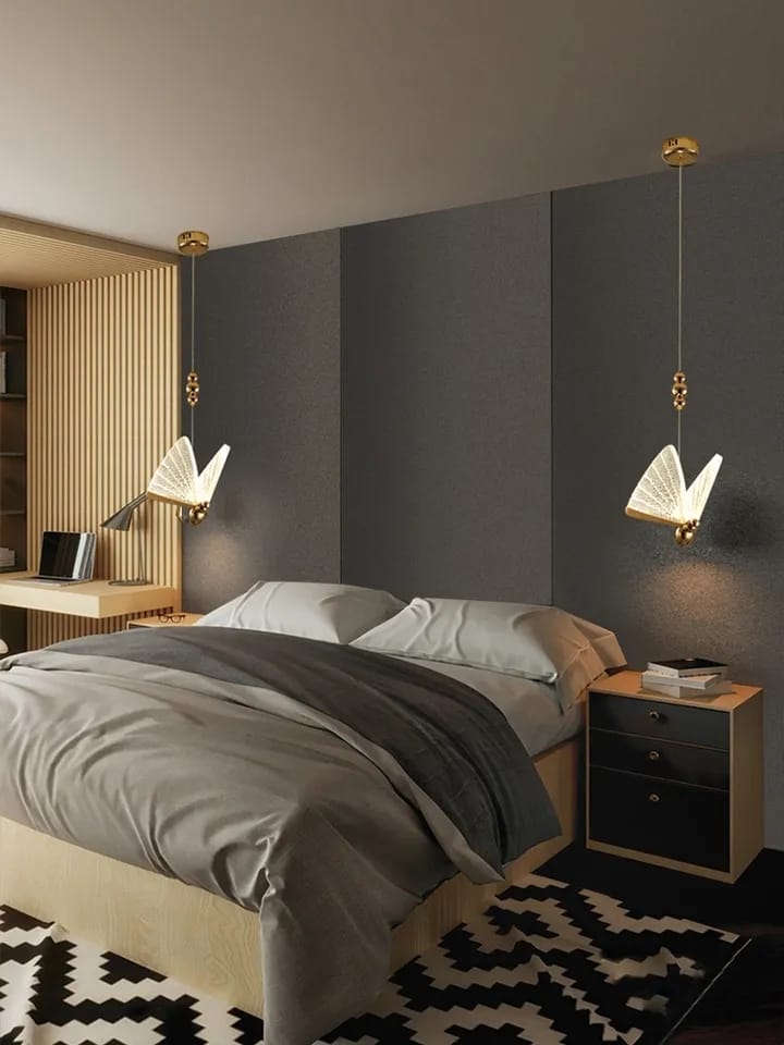 LUXURY Modern Butterfly Pendant Light ( With Clear Acrylic)