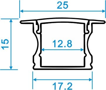 25mm Aluminum Profile light > Price Rs 4500/Length With LED Strip ( Wholesale & Retail )