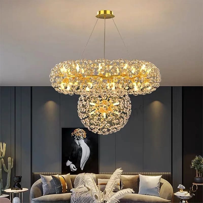 Artistic Designer Luxury Luster Crystal Chandelier ( Diameter 800mm + 600mm )