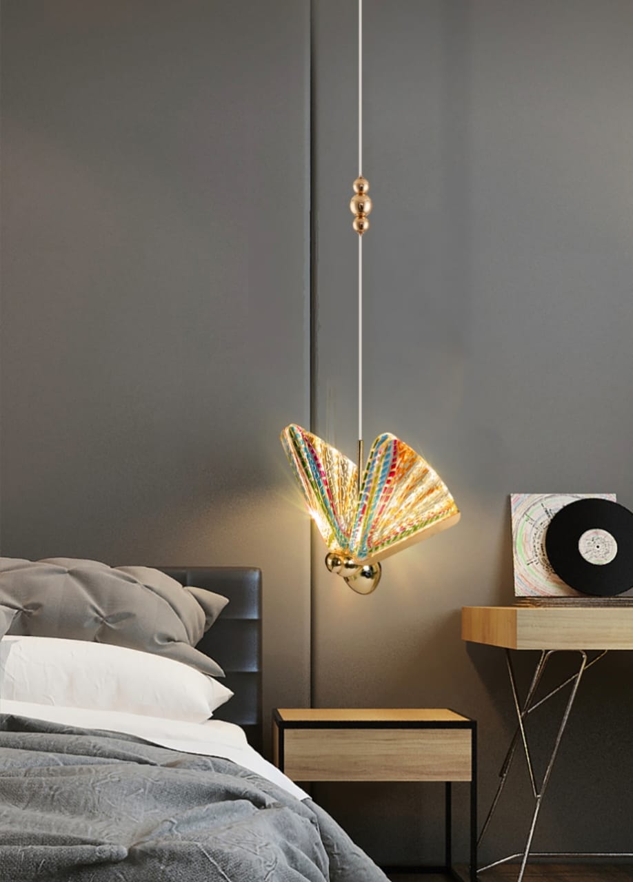 LUXURY Modern Multi Color Butterfly Pendant Light