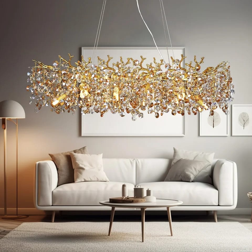 Artistic Modern Gold Luster Luxury Tree Branches Crystal Chandelier ( 1200 mm Diameter )