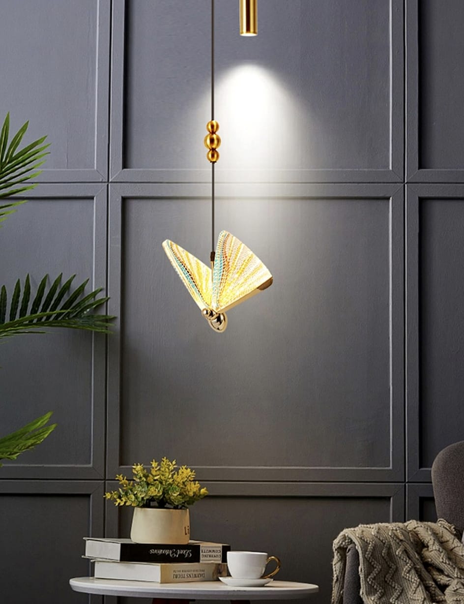 LUXURY Modern Multi Color Butterfly Pendant Light