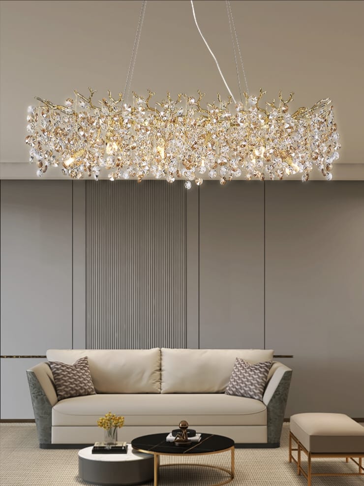 Artistic Modern Gold Luster Luxury Tree Branches Crystal Chandelier ( 1200 mm Diameter )