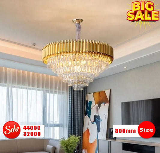 Post Modern Luxury Golden Crystal Chandelier ( with 6 Layer Crystals )