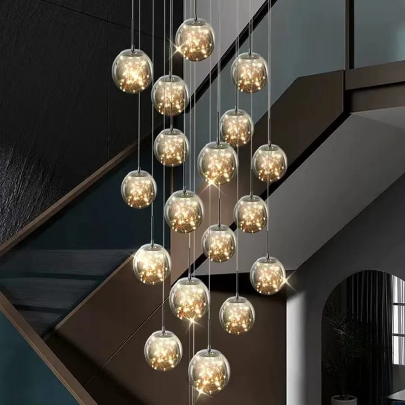 LUXURY Creative  Modern SMD Glass Ball Chandelier (25 Lights)