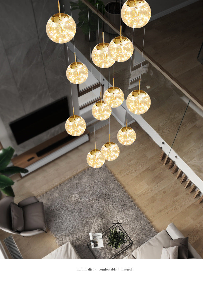 LUXURY Creative  Modern SMD Glass Ball Chandelier (25 Lights)