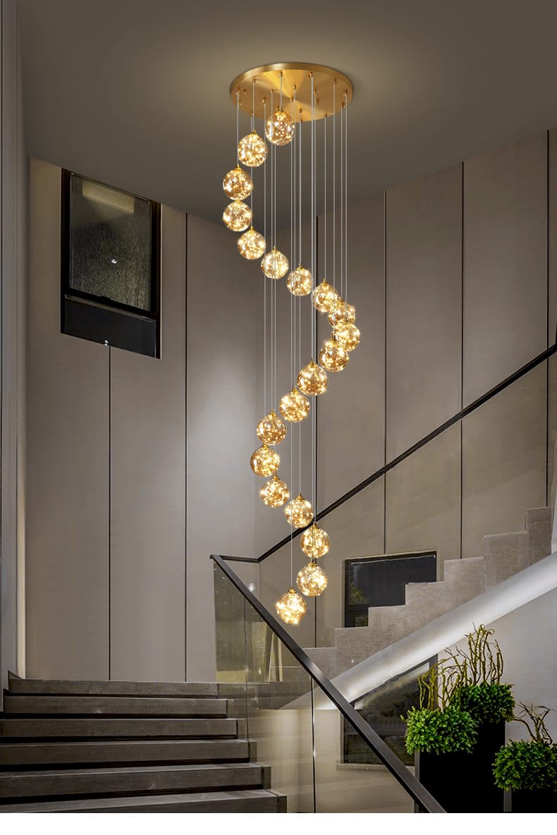 LUXURY Creative  Modern SMD Glass Ball Chandelier (25 Lights)