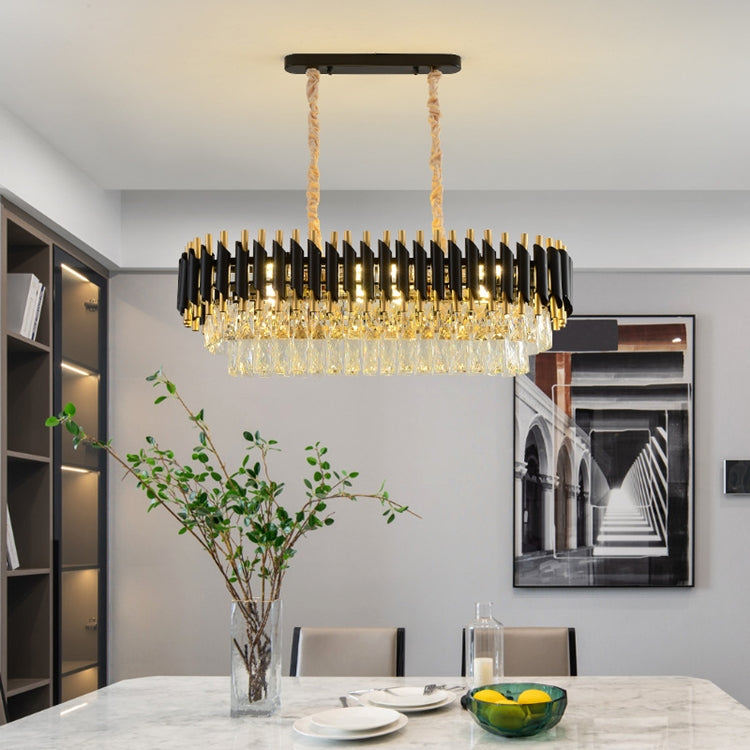 Post Modern Luxury Black & Gold Crystal Chandelier