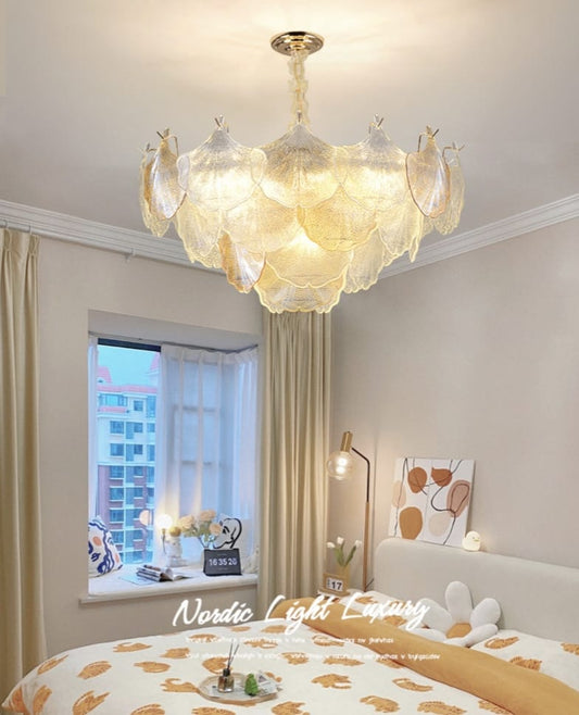 Nordic Luxury French Style Shell Shape Glass Chandelier ( Dia 750mm )
