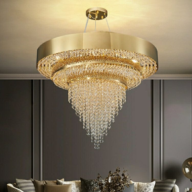 Modern Luxury Luster Gold Crystal Chandelier