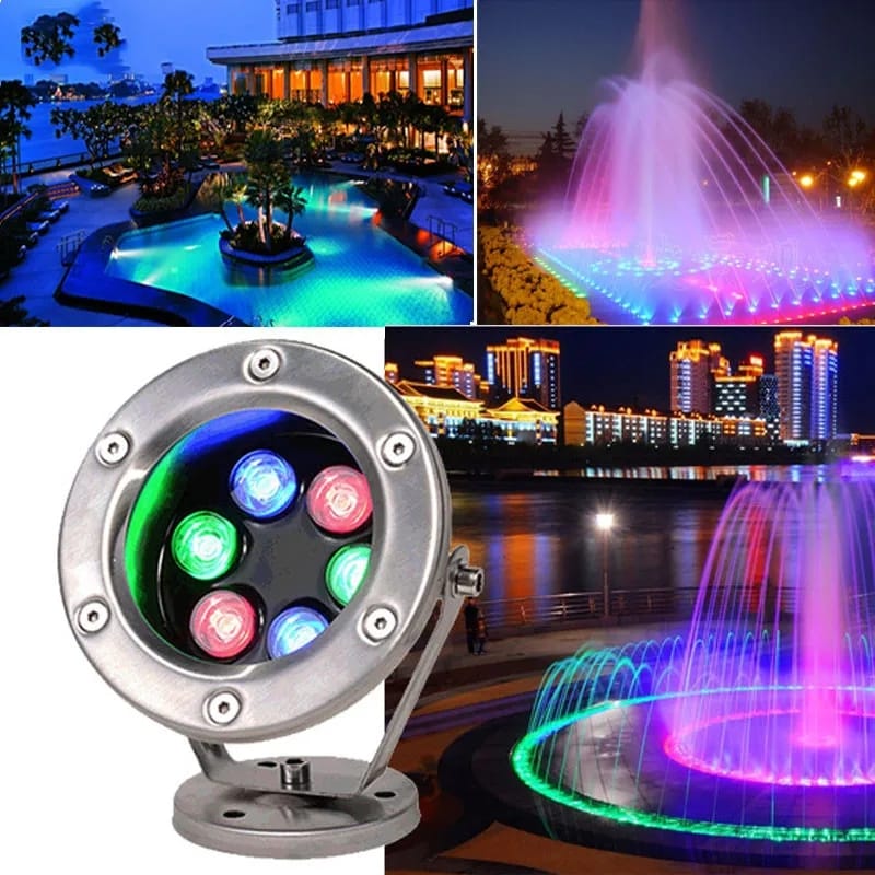 Stainless Steel Fountain Light IP67 ( 6 Watt RGB )