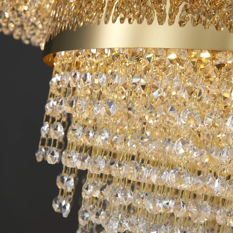 Modern Luxury Luster Gold Crystal Chandelier