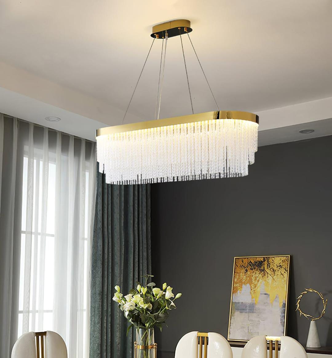 Post Modern American Style Luxurious LED Chandelier 2025 New Tassel Crystal