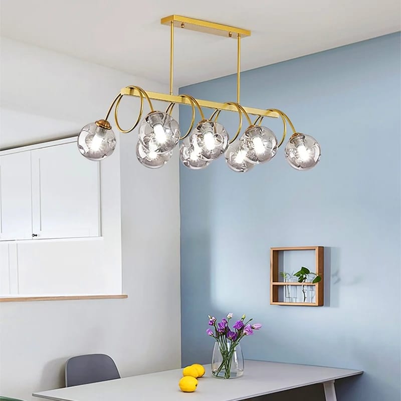 Modern Nordic Eight Glass Chandelier