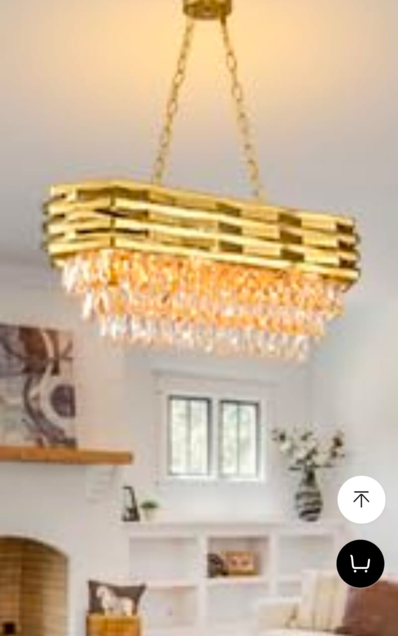 Artistic Designer Luxury Oval Crystal Chandelier ( Size 1000mm x 400 mm )