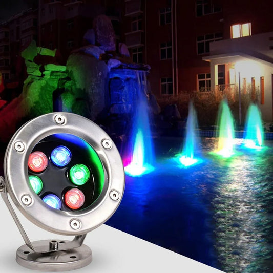 Stainless Steel Fountain Light IP67 ( 6 Watt RGB )