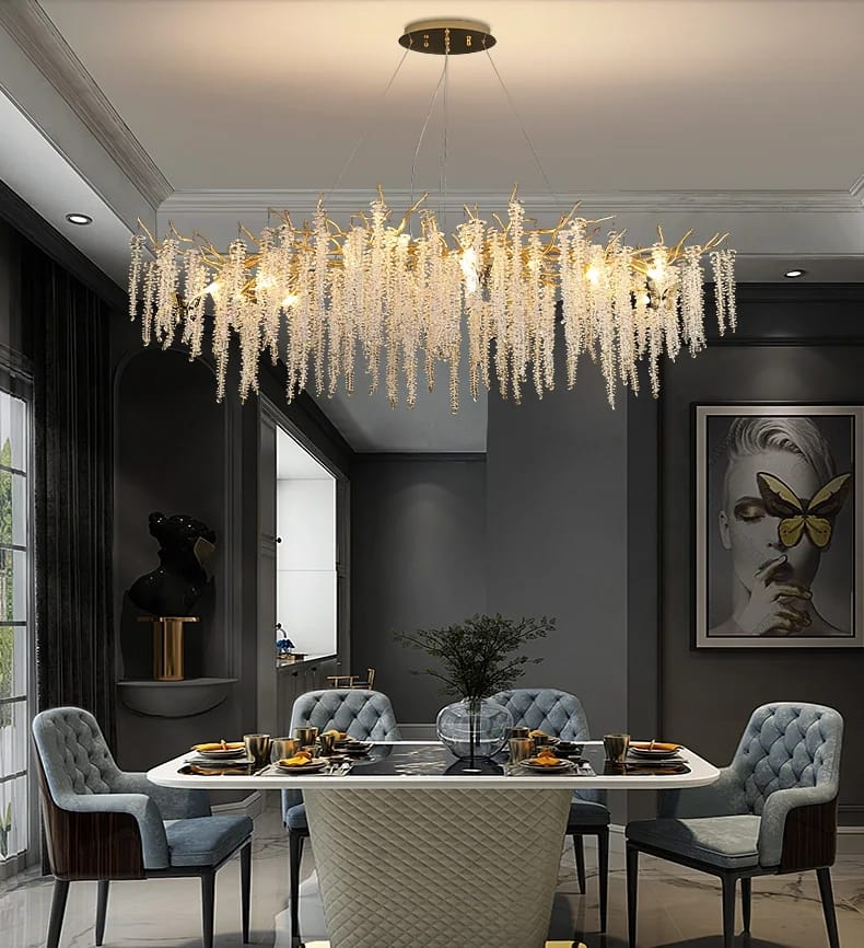 Creative Designer Luxury Gold Luster Crystal Chandelier