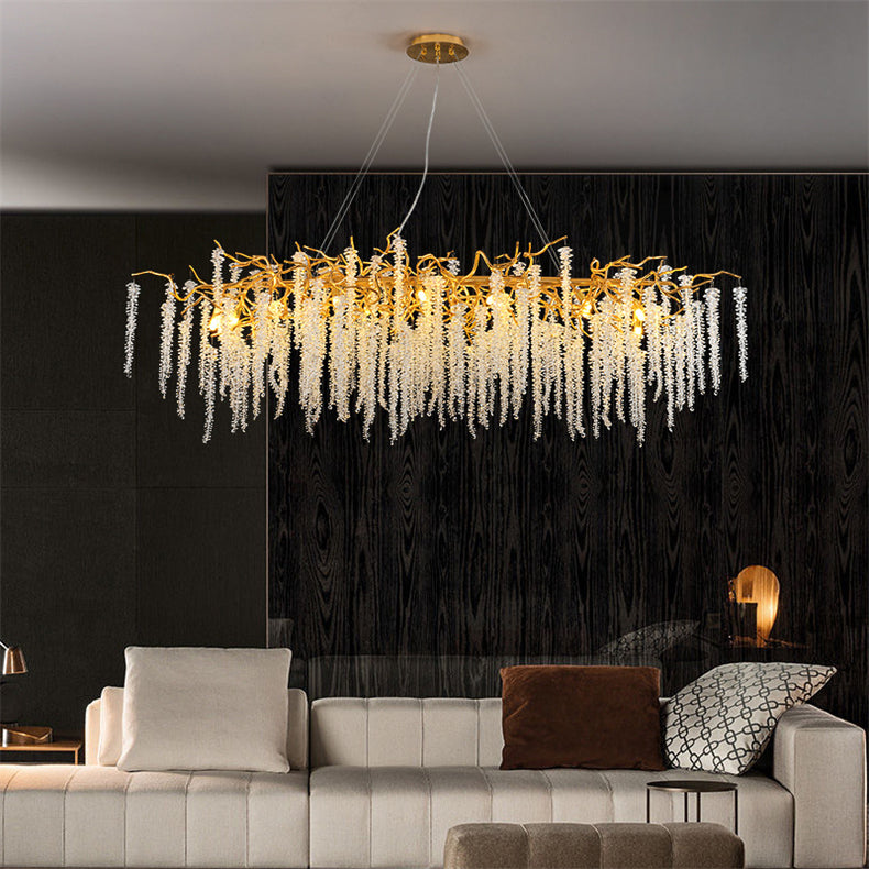 Creative Designer Luxury Gold Luster Crystal Chandelier