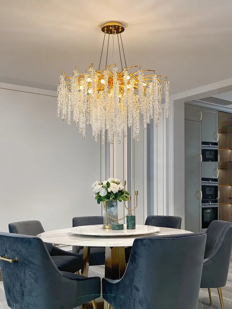 American Style Modern Gold Luster Luxury Crystal Chandelier (80cm Diameter)