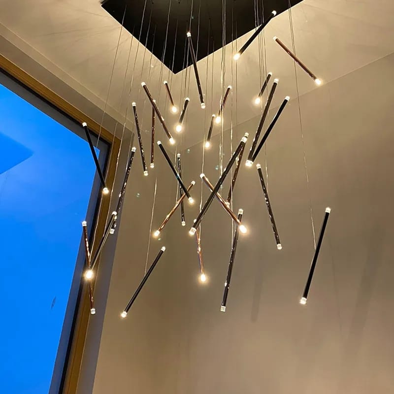 Ultra Modern LUXURY Creative Modern SMD Long Stick Chandelier (36 Stic ...