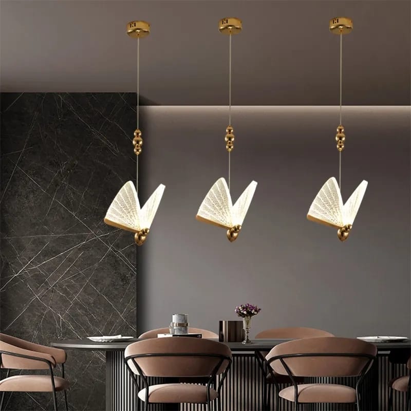 LUXURY Modern  Butterfly Pendant Light ( With Clear Acrylic)