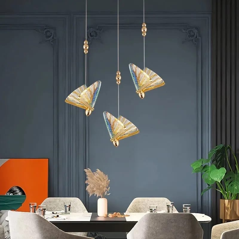 LUXURY Modern Multi Color Butterfly Pendant Light