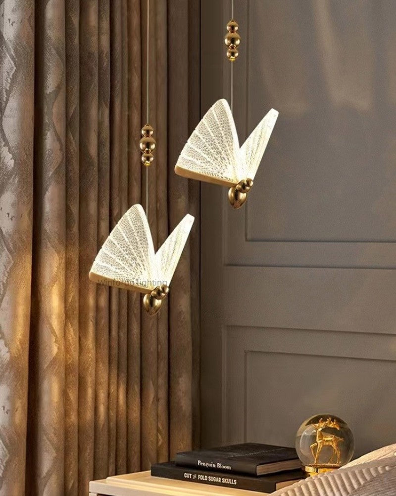 LUXURY Modern  Butterfly Pendant Light ( With Clear Acrylic)