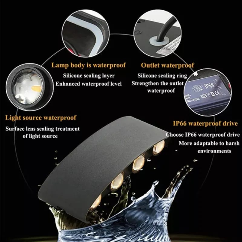 Modern Nordic Outdoor Waterproof IP65 Wall Lamp