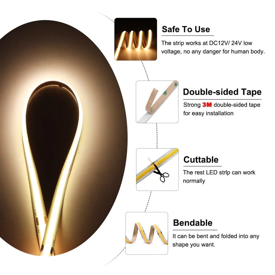 COB Strip Light For Linear Profile ... 5 Meter /Role