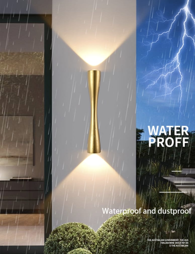 Modern Minimalist Waterproof Outdoor / Indoor Wall Lamp IP65 ....12 Inch Long