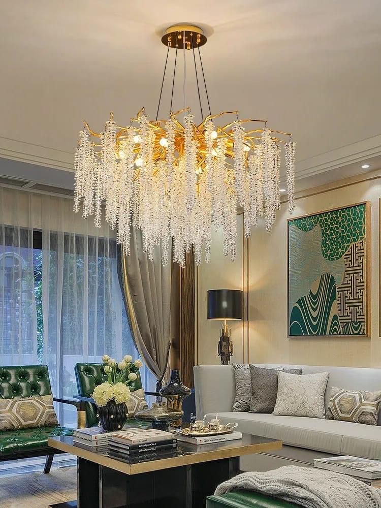 American Style Modern Gold Luster Luxury Crystal Chandelier (80cm Diameter)