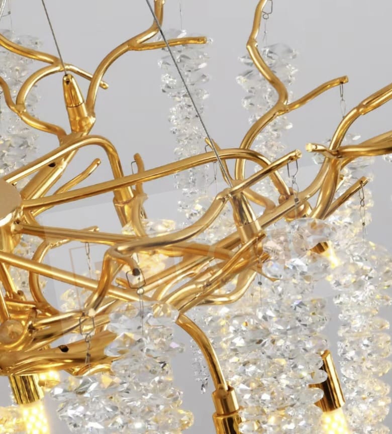 Creative Designer Luxury Gold Luster Crystal Chandelier