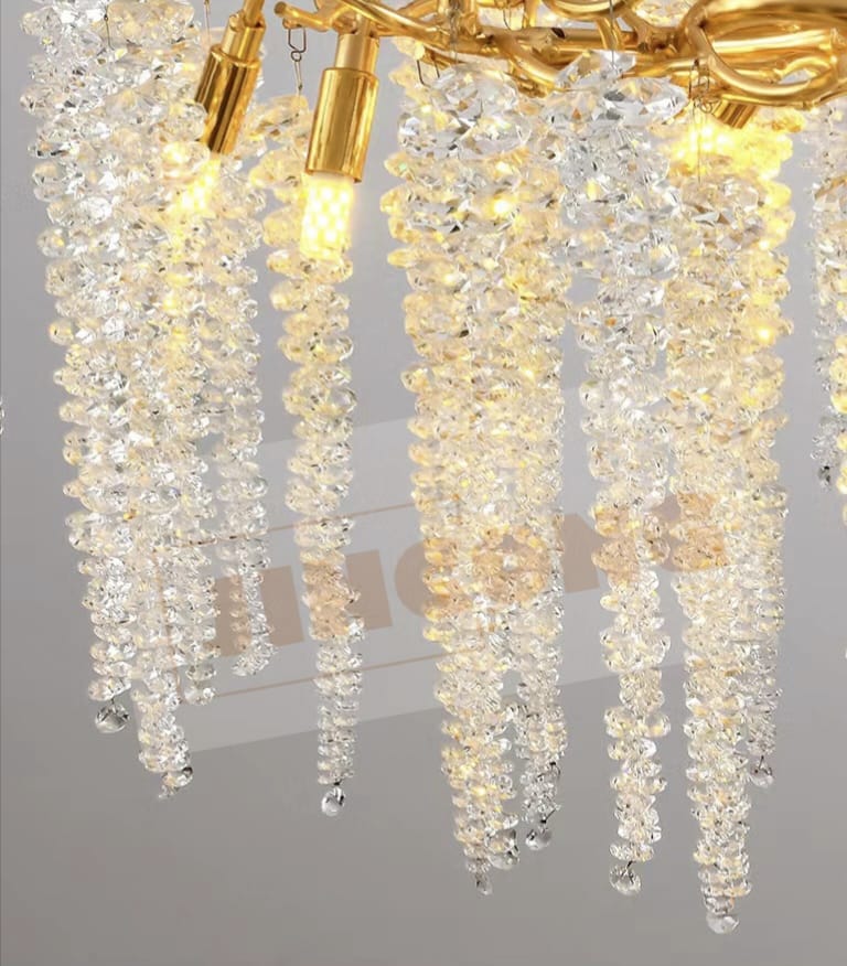 Creative Designer Luxury Gold Luster Crystal Chandelier