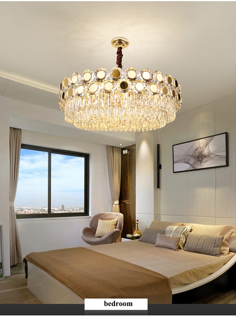 Modern Luster Gold High Class Crystal Chandelier