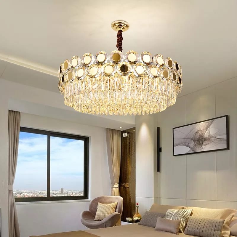 Modern Luster Gold High Class Crystal Chandelier