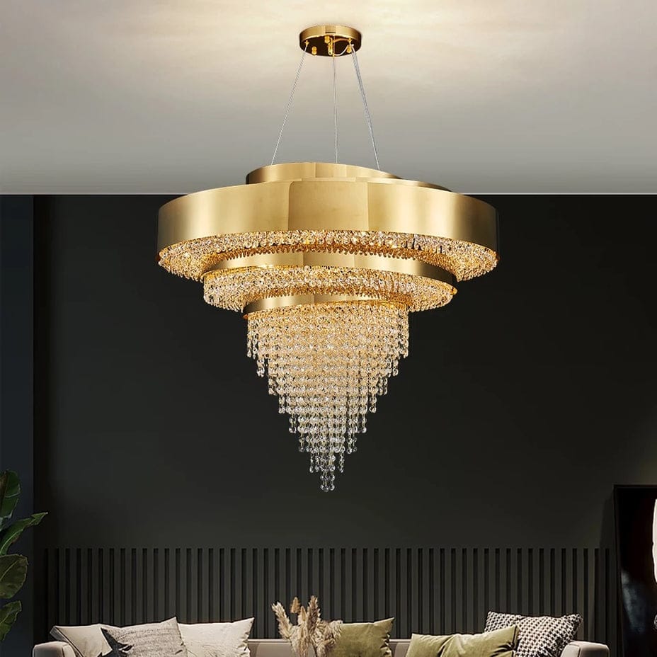 Modern Luxury Luster Gold Crystal Chandelier