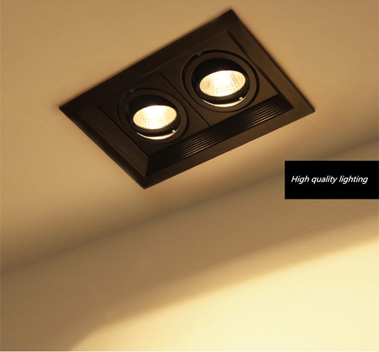 Square Recessed COB Down Light( 2x8watt )