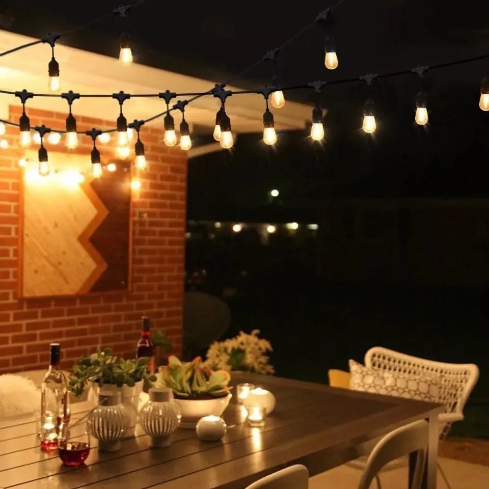 Outdoor Vintage Waterproof Decorative String Lights IP65  > Rs 6500/- Complete with LED Bulbs