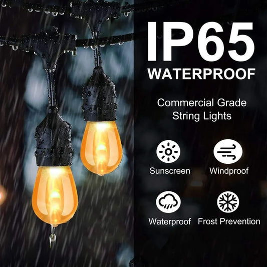 Outdoor Vintage Waterproof Decorative String Lights IP65  > Rs 6500/- Complete with LED Bulbs