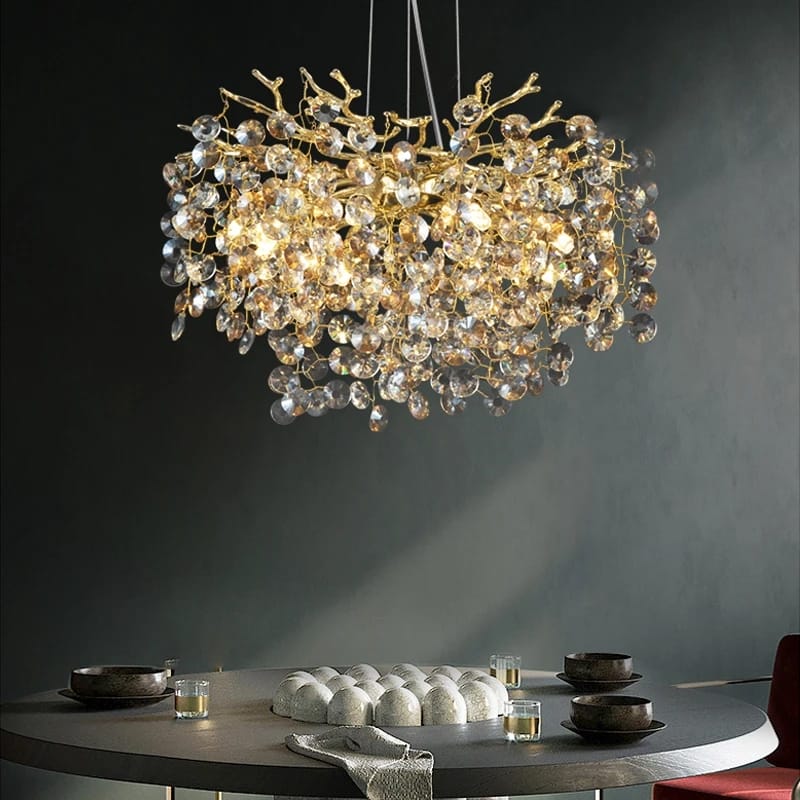 Artistic Modern Gold Luster Luxury Tree Branches Crystal Chandelier ( 600 mm Diameter )