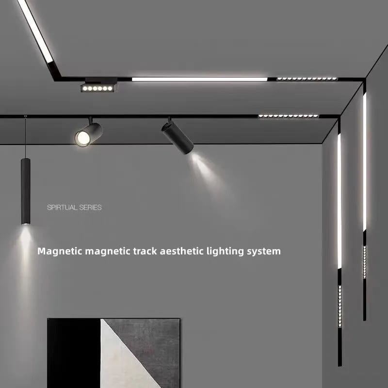 Recessed Mounted Magnetic Rail GRILLE Lighting