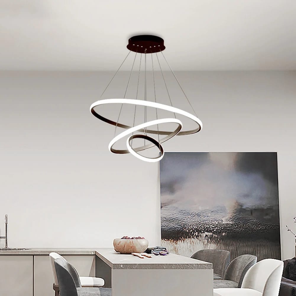 Modern Luxury Italian Style Three Rings Chandelier