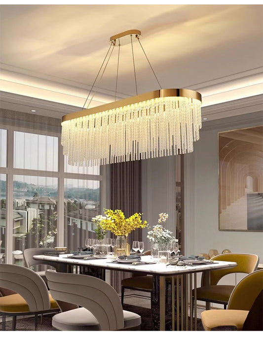 Post Modern American Style Luxurious LED Chandelier 2025 New Tassel Crystal
