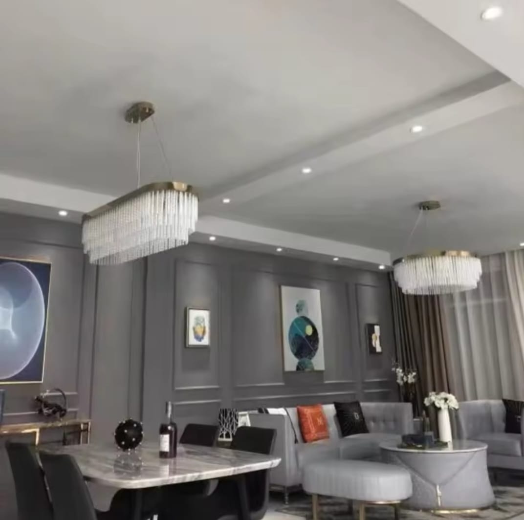 Post Modern American Style Luxurious LED Chandelier ,2025 New Tassel Crystal
