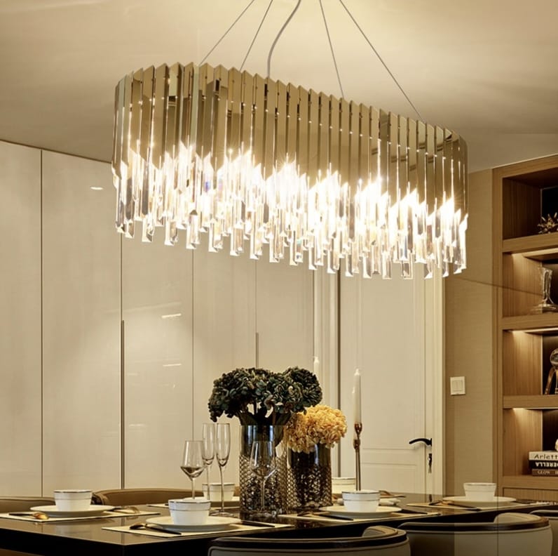 Designer LUXURY Gold Crystal Chandelier